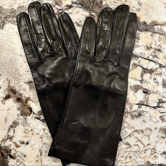 Gloves Accessories Italian Black Leather Gloves